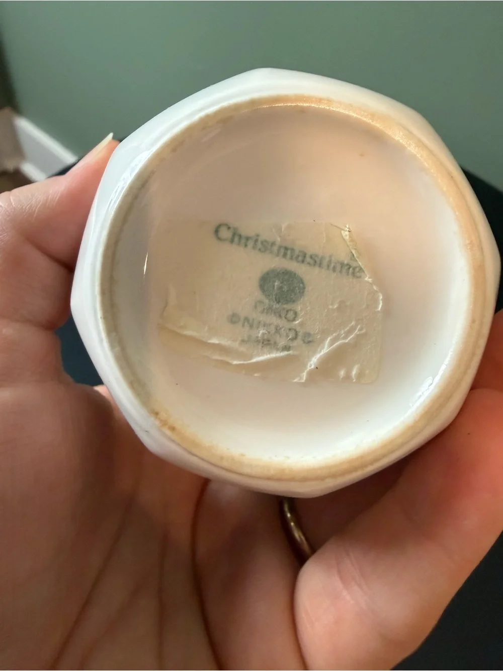 Vintage Christmastime mug by NIKKO, 1986